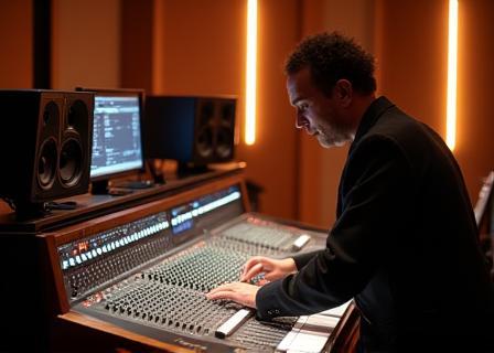 Grand prize: studio console and artist performing